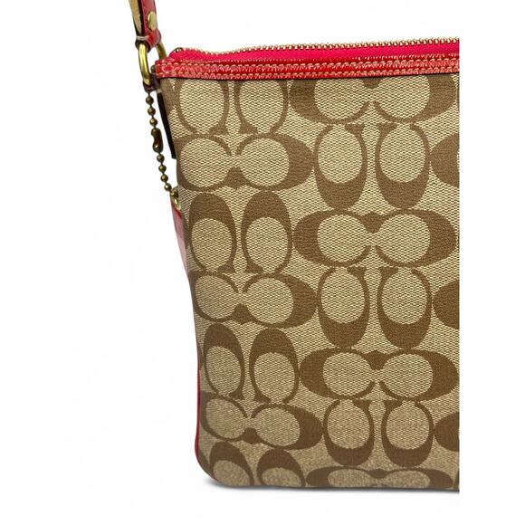 Coach Signature 2007 Pink Stripe Swingpack Crossbody Bag - Picture 9 of 16